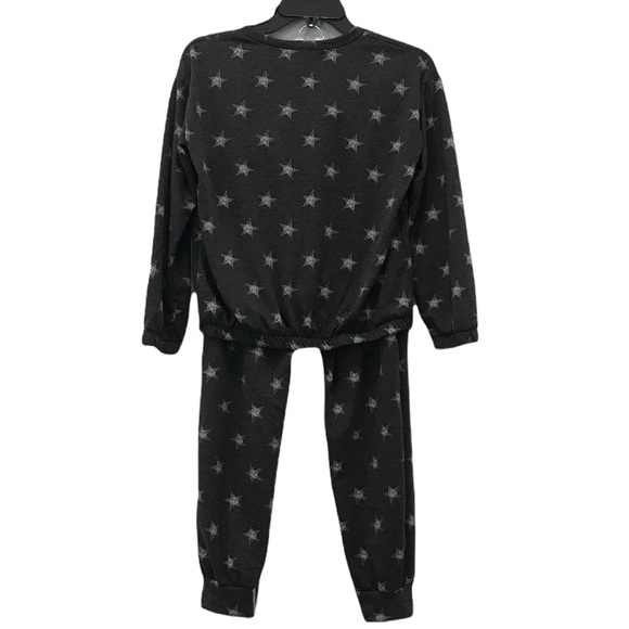 Moa Moa girls Everyday Gray and White Star Jogger Set - Picture 2 of 9
